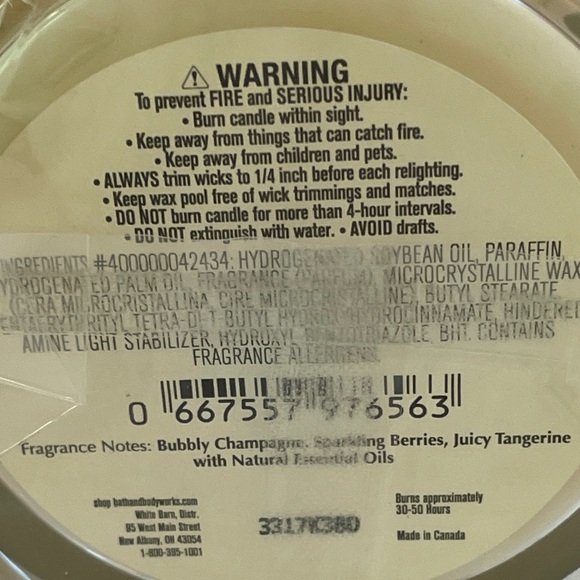 White Barn Champagne Toast Candle - Picture 4 of 5